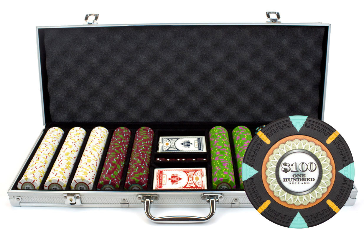 500 Mint Poker Chips with Aluminum Case
