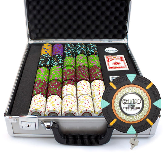 500 Mint Poker Chips with Claysmith Aluminum Case