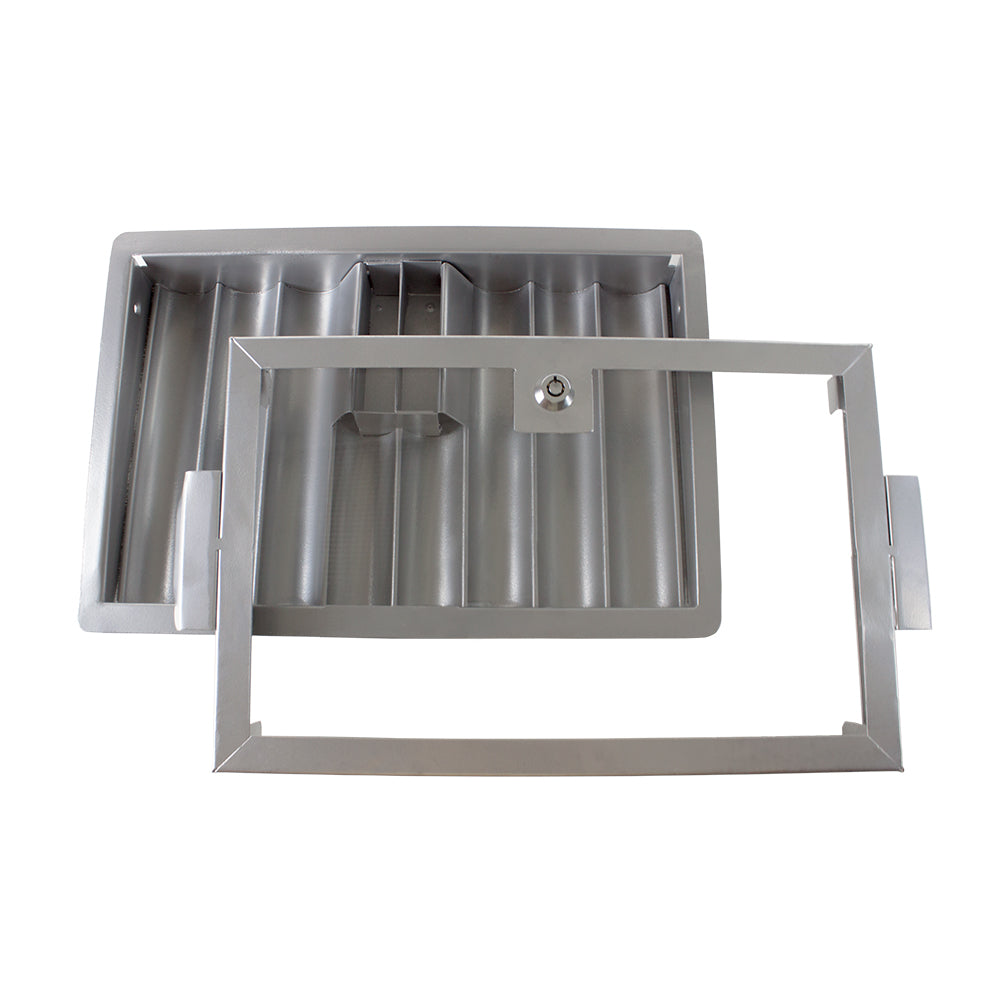 6-Row Metal Chip Tray with Cover and Lock
