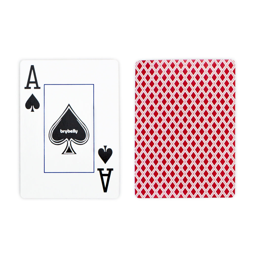 Brybelly Playing Cards - Red, Wide Size, Jumbo-Index