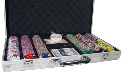 300 Crown and Dice Poker Chips with Aluminum Case