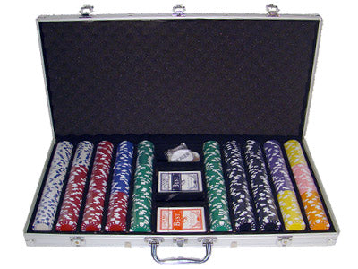 750 Diamond Suited Poker Chips with Aluminum Case