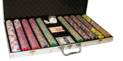 750 Crown and Dice Poker Chips with Aluminum Case