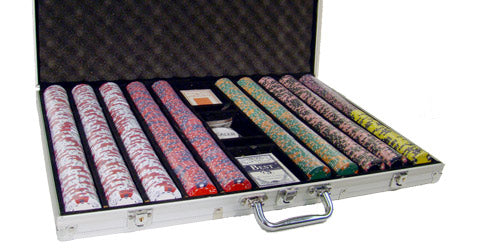 1000 Crown and Dice Poker Chips with Aluminum Case