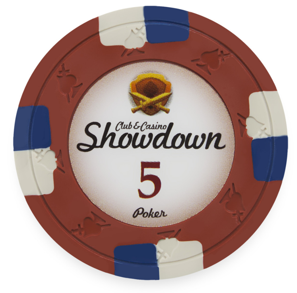 Red Showdown Poker Chips - $5