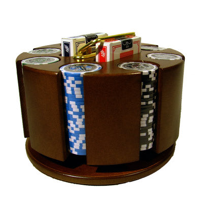 200 Ultimate Poker Chips with Wooden Carousel