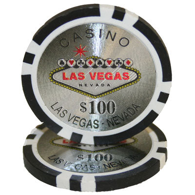 Black Las Vegas Poker Chips - $100