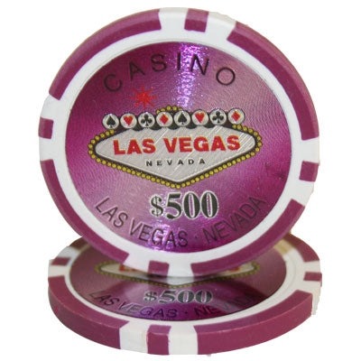 Purple Las Vegas Poker Chips - $500
