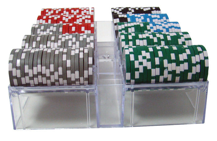 200 Ace Casino Poker Chips with Acrylic Tray
