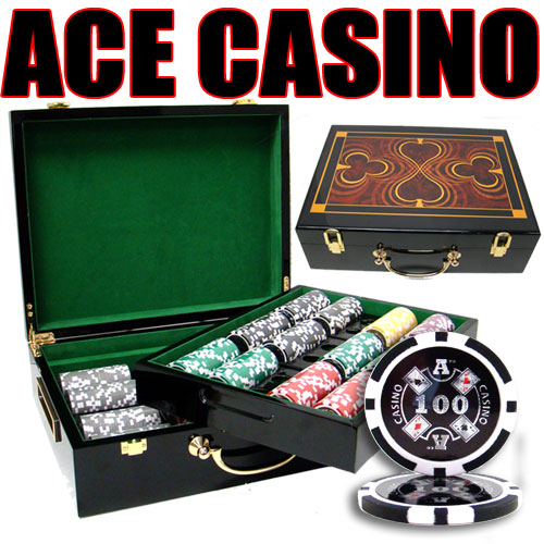 500 Ace Casino Poker Chips with Hi Gloss Case