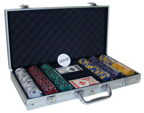 300 Ace King Suited Poker Chips with Aluminum Case