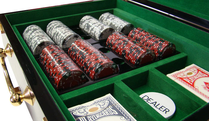 500 Ace King Suited Poker Chips with Hi Gloss Case