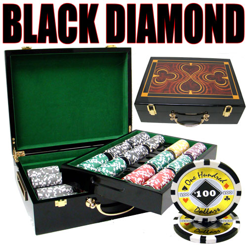 500 Black Diamond Poker Chips with Hi Gloss Case