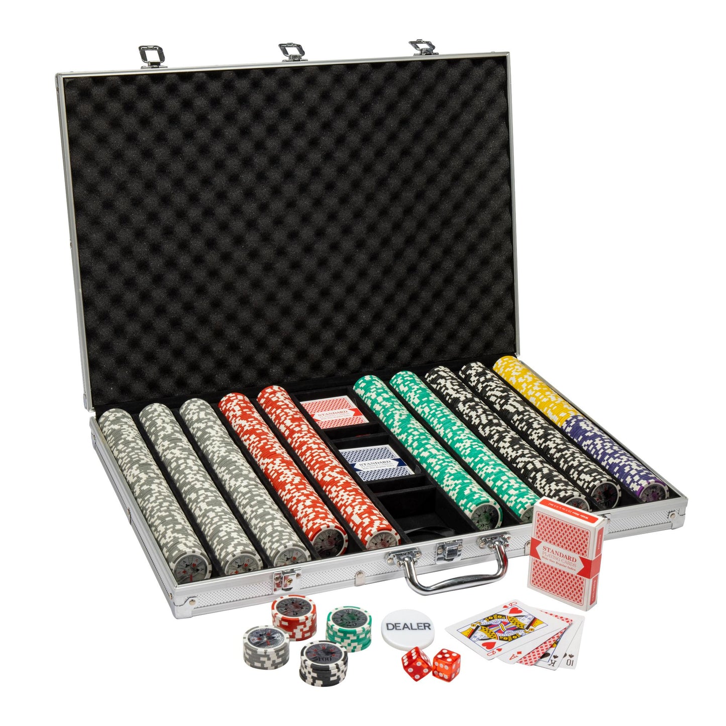 1000 Ben Franklin Poker Chips with Aluminum Case
