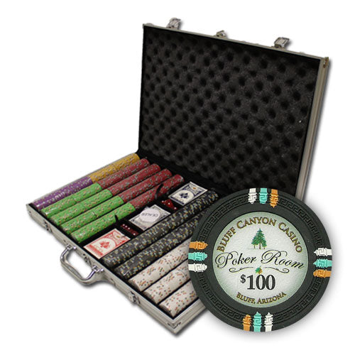 1000 Bluff Canyon Poker Chips with Aluminum Case