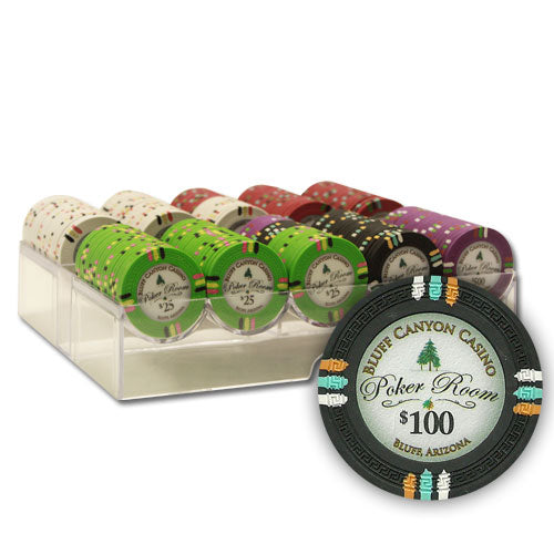 200 Bluff Canyon Poker Chips with Acrylic Tray