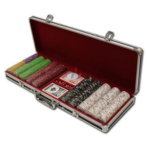 500 Bluff Canyon Poker Chips with Black Aluminum Case