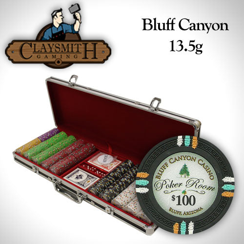 500 Bluff Canyon Poker Chips with Black Aluminum Case