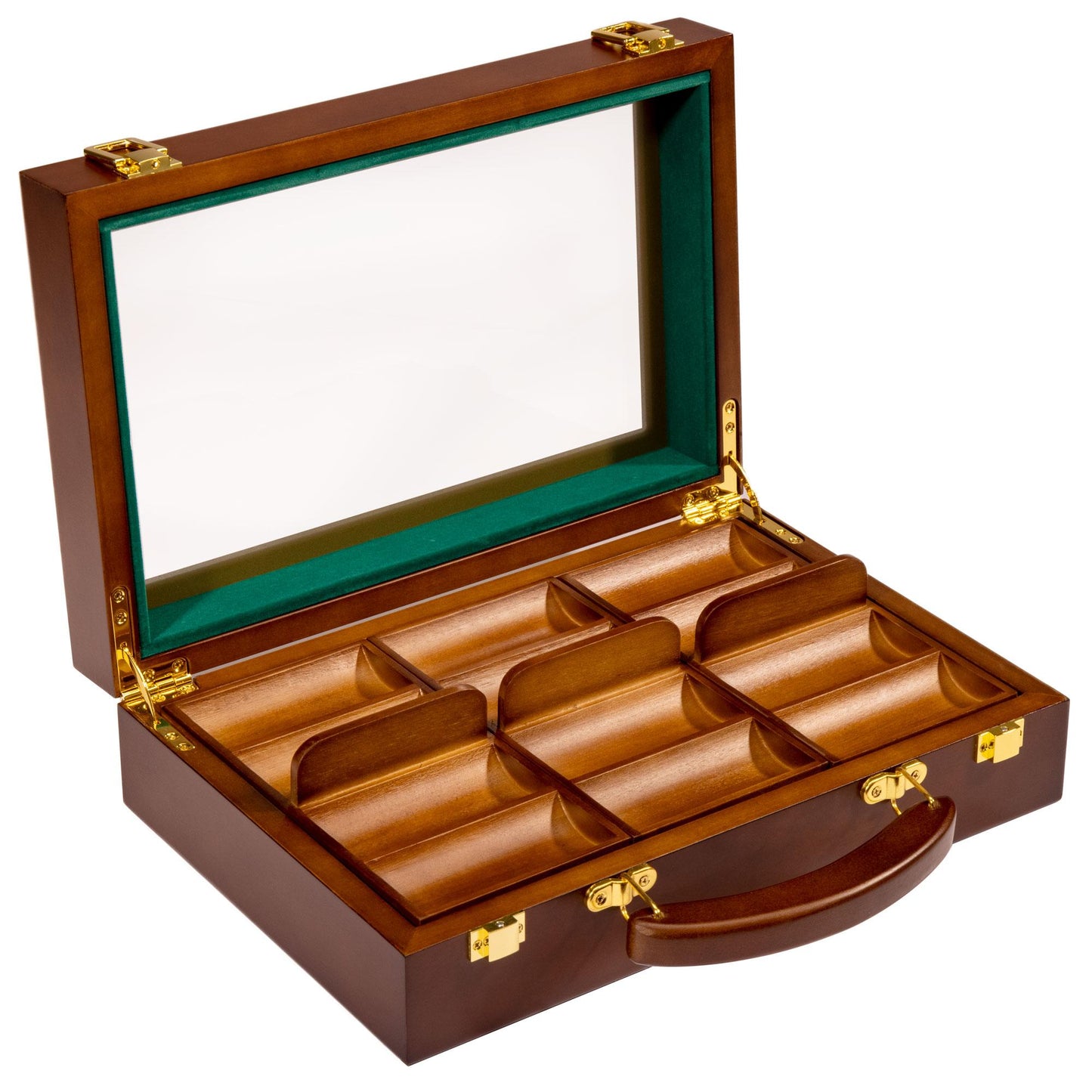 300 Crown and Dice Poker Chips with Walnut Case