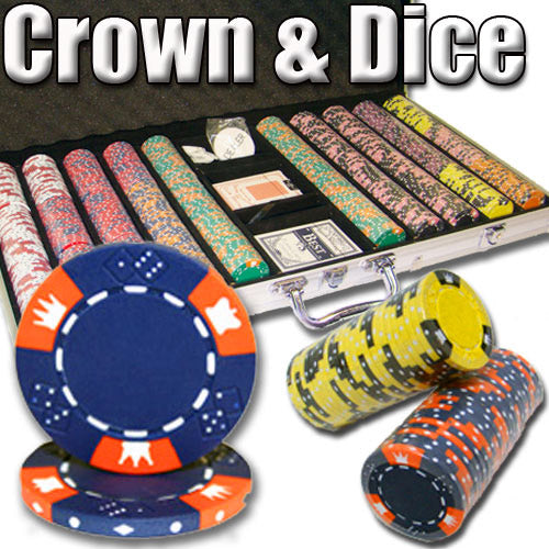 750 Crown and Dice Poker Chips with Aluminum Case
