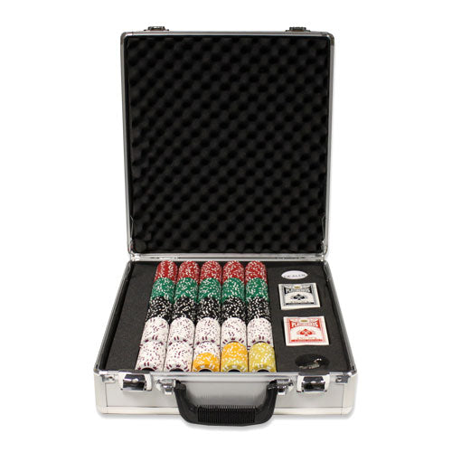 500 Coin Inlay Poker Chips with Claysmith Aluminum Case