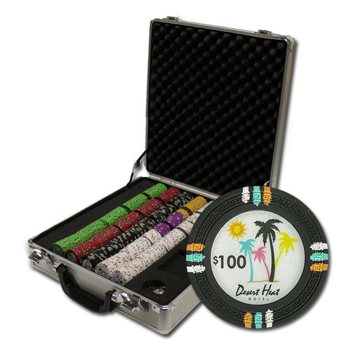 500 Desert Heat Poker Chips with Claysmith Aluminum Case