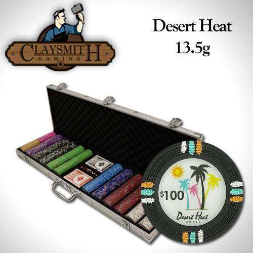 600 Desert Heat Poker Chips with Aluminum Case