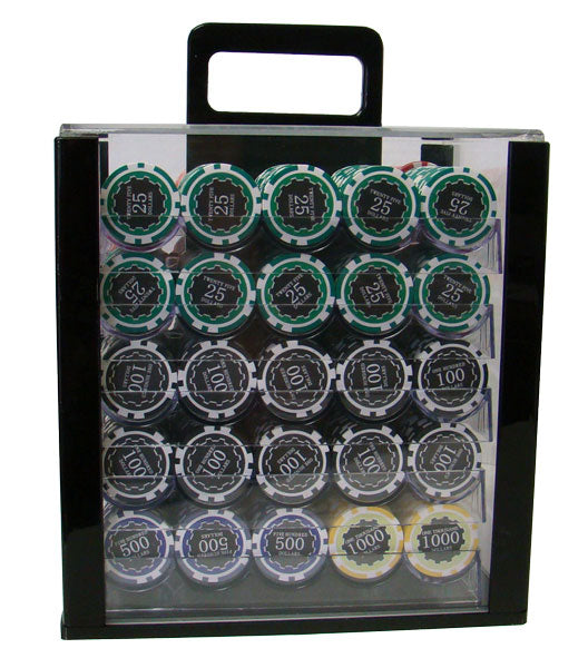 1000 Eclipse Poker Chips with Acrylic Carrier