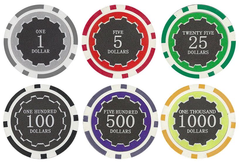 1000 Eclipse Poker Chips with Acrylic Carrier