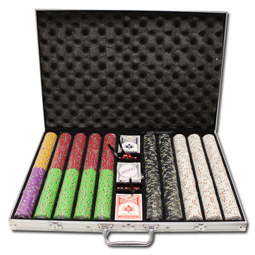 1000 Gold Rush Poker Chips with Aluminum Case