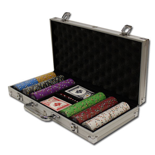 300 Gold Rush Poker Chips with Aluminum Case