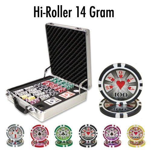 500 Hi Roller Poker Chips with Claysmith Aluminum Case