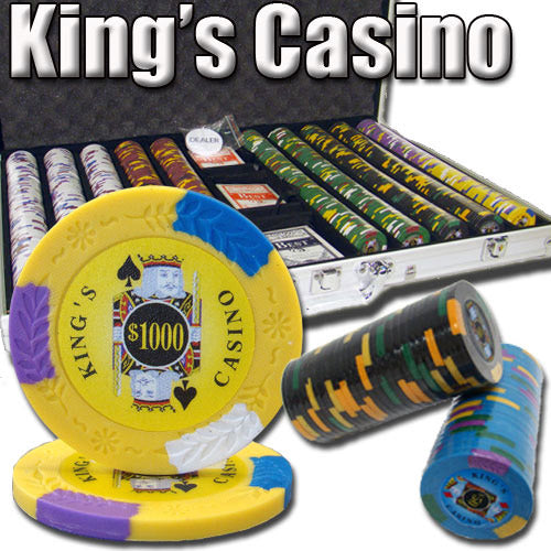 1000 Kings Casino Poker Chips with Aluminum Case
