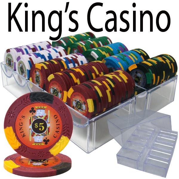 200 Kings Casino Poker Chips with Acrylic Tray