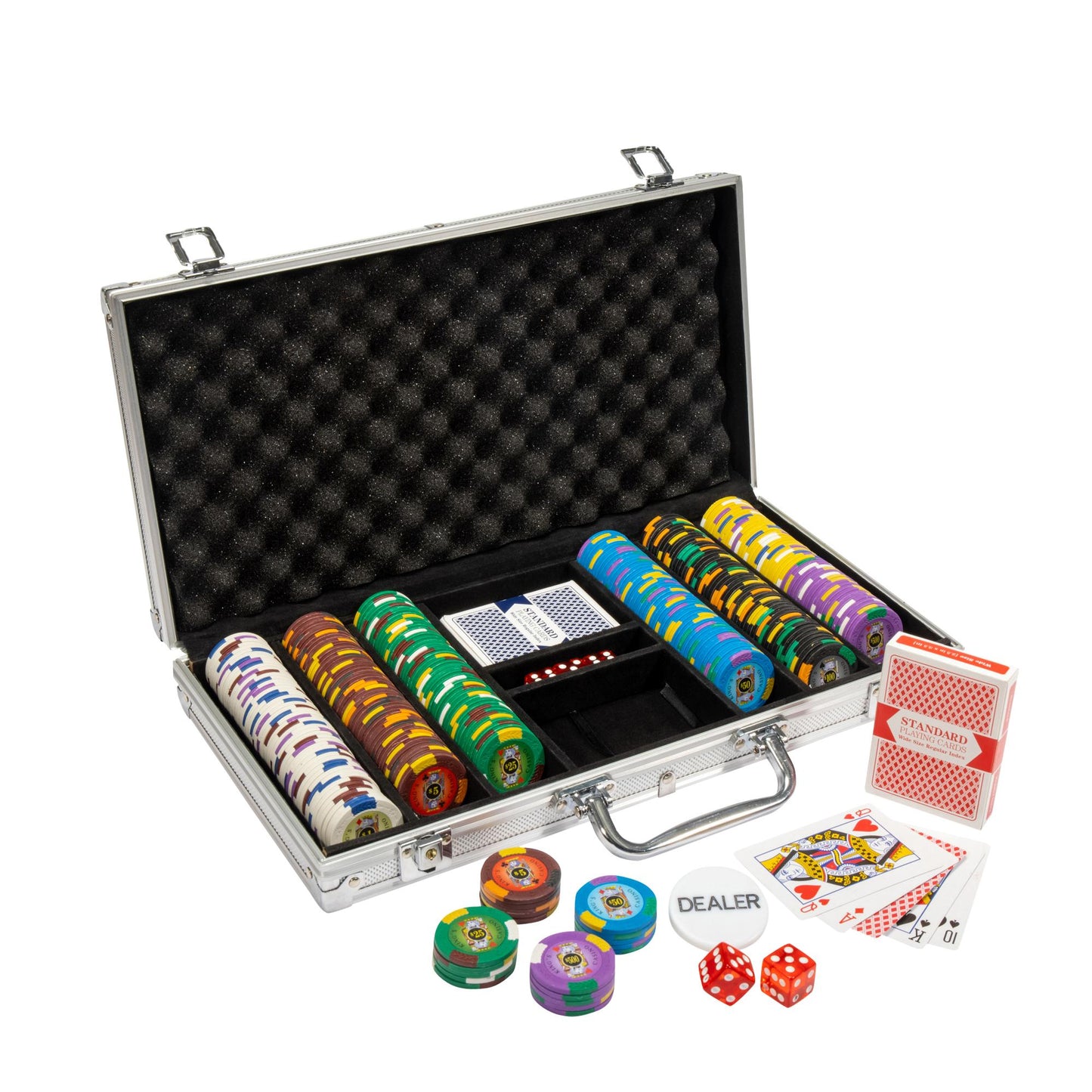 300 Kings Casino Poker Chips with Aluminum Case