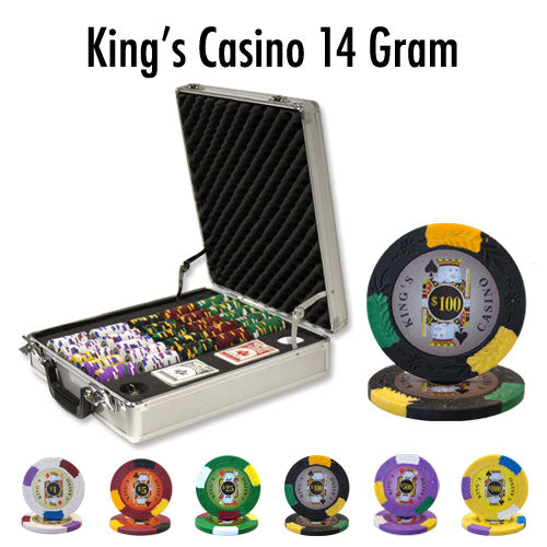 500 Kings Casino Poker Chips with Claysmith Aluminum Case