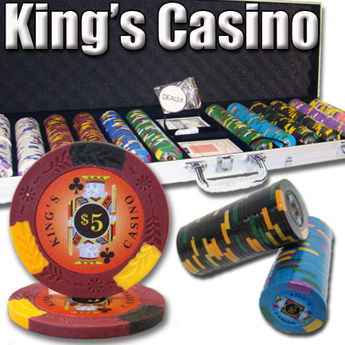 600 Kings Casino Poker Chips with Aluminum Case