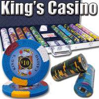 750 Kings Casino Poker Chips with Aluminum Case