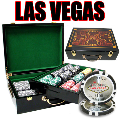 500 Las Vegas Poker Chips with Hi Gloss Case