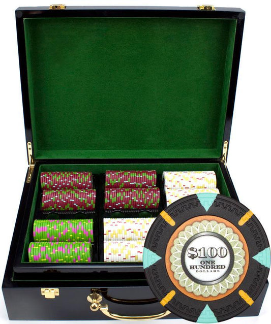 500 Mint Poker Chips with Hi Gloss Case