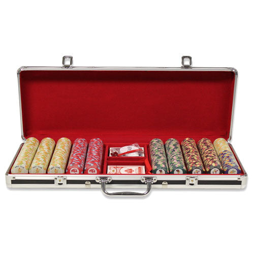 500 Nile Club Poker Chips with Black Aluminum Case