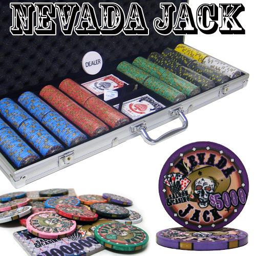 500 Nevada Jack Poker Chips with Aluminum Case