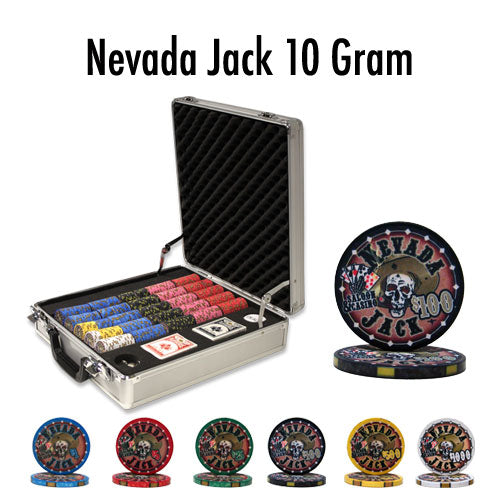 500 Nevada Jack Poker Chips with Claysmith Aluminum Case