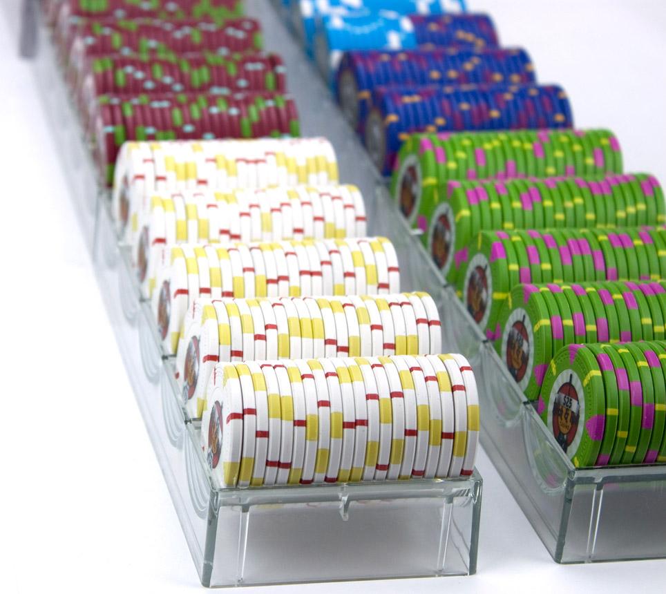 600 Rock & Roll Poker Chips with Acrylic Carrier
