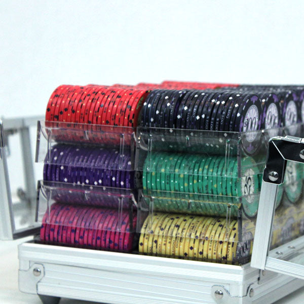 600 Scroll Poker Chips with Acrylic Carrier