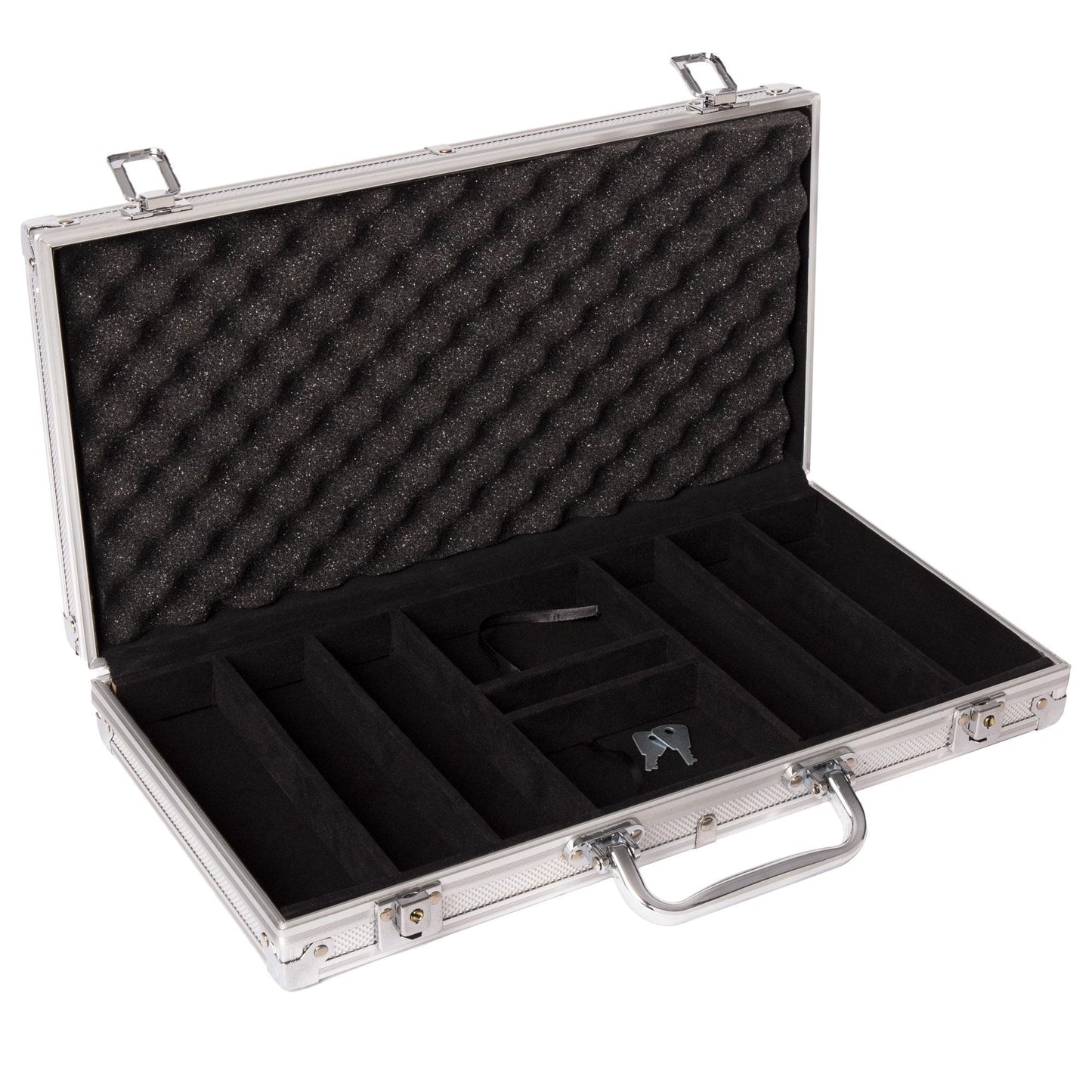 300 Striped Dice Poker Chips with Aluminum Case