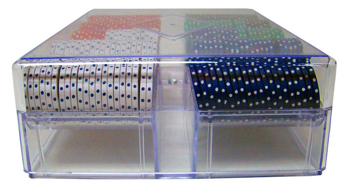 200 Suited Poker Chips with Acrylic Tray