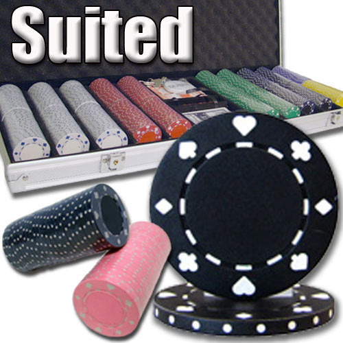 500 Suited Poker Chips with Aluminum Case