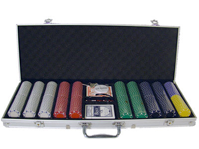 500 Suited Poker Chips with Aluminum Case