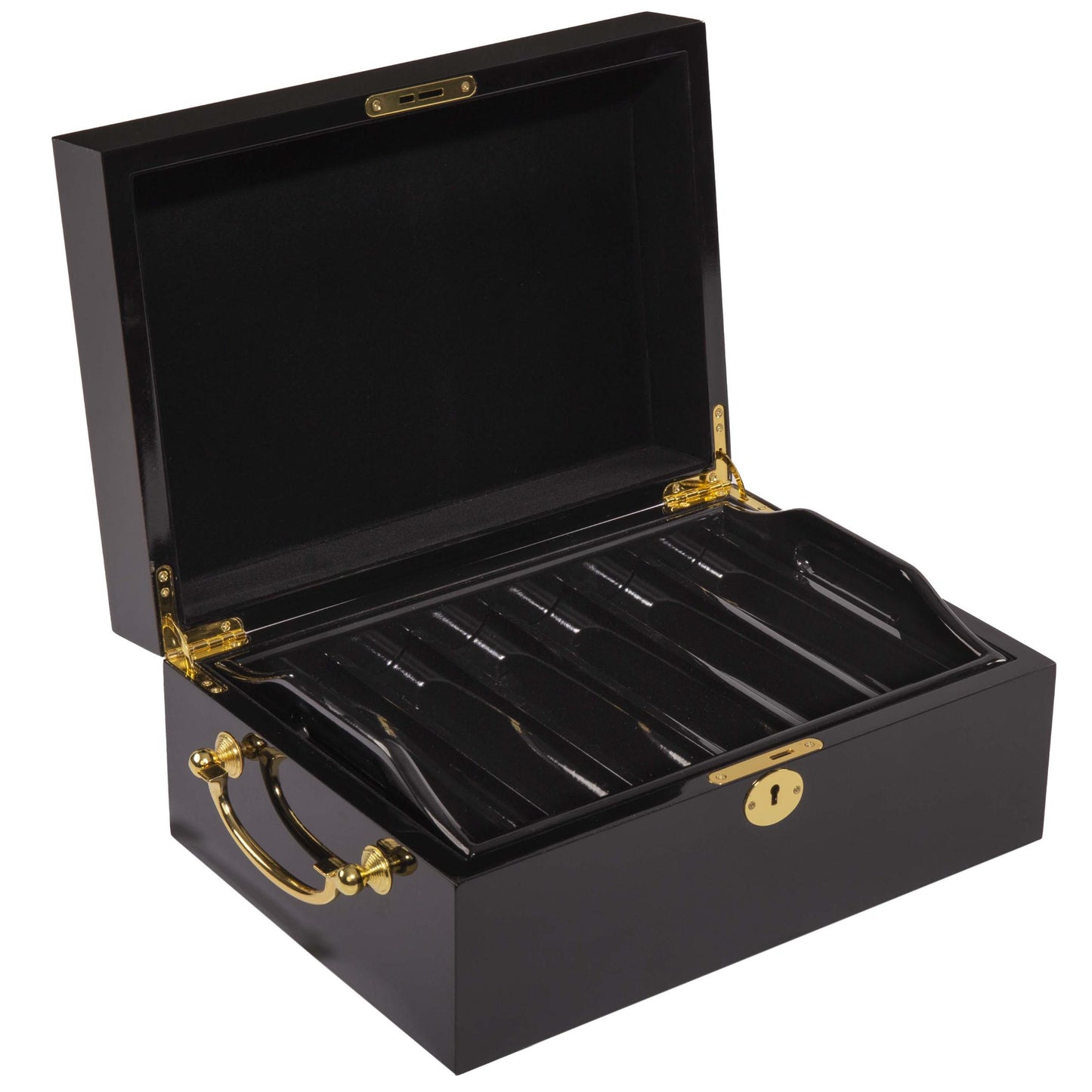 500 Suited Poker Chips with Mahogany Case